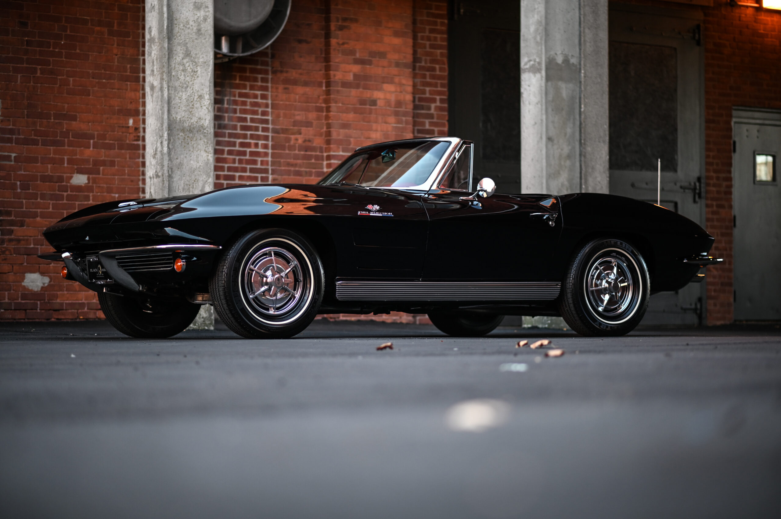 1963 Corvette Sting Ray convertible in black.