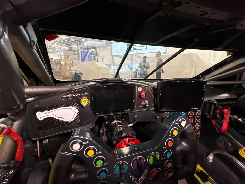 Cockpit of the C8.R Corvette Race Car by Pratt Miller Motorsports.