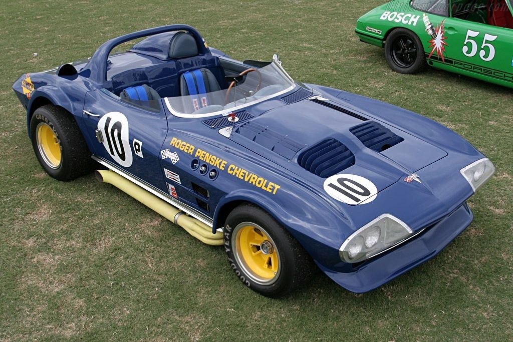 The decision to convert several of the Grand Sports into roadsters—seen clearly in cars like this one—marked the moment when Duntov abandoned any remaining pretense of production relevance and focused entirely on winning. Removing the roof was not cosmetic; it was a calculated engineering move that stripped away weight, simplified the structure, and allowed easier access for testing, tuning, and rapid race preparation. With the program already shut down at the corporate level, there was no longer a need to keep the cars aligned with anything Chevrolet might sell. What mattered was lap time. The roadsters reflected Duntov’s pure, uncompromising logic: if the car existed to race, and an open configuration made it faster, then that was the correct form—politics aside.