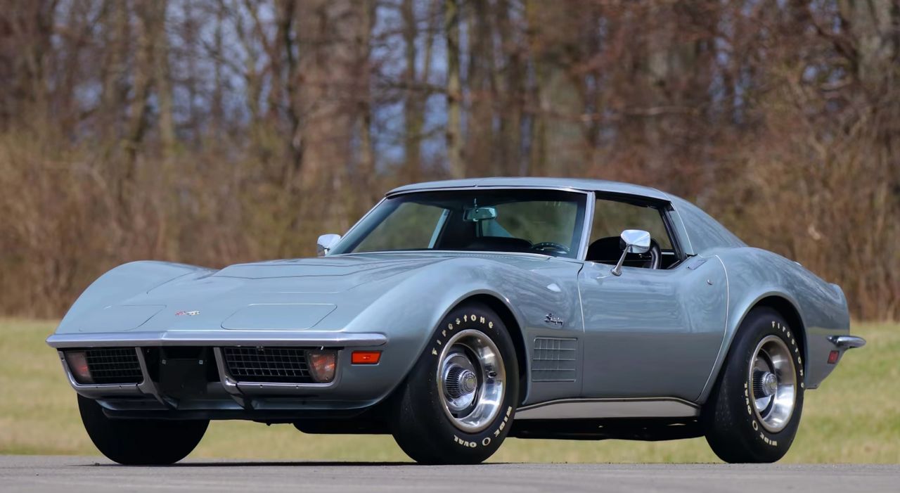Mecum’s 1971 Corvette ZR1 listing highlights one of just eight ZR1 coupes ever built—a true small-block unicorn outfitted with the LT1 and the factory ZR1 road-race package, complete with its original tank sticker. Finished in Nevada Silver over black vinyl with a 4-speed, radio delete, Rally wheels, and period Wide Oval tires, it’s as pure and purpose-built as a third-gen Corvette gets. With just over 35,000 miles and noted as “Original & Highly Original,” it stands as one of the best-preserved examples of the ultra-rare ZR1. It crossed the block at Mecum Indy in May 2017, where bidding reached $220,000—but it ultimately went unsold after failing to meet reserve. (Image courtesy of Mecum.com)