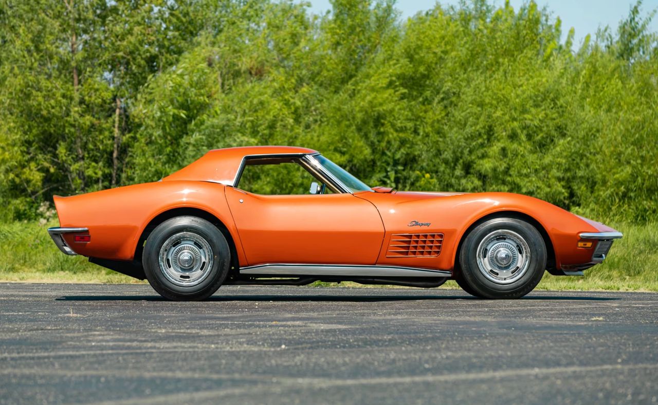 A lighter-weight, track-focused Corvette, the ZR1 was powered by Chevrolet’s hot new solid-lifter 350/370 HP LT1 engine—a staggering $447.60 option alone at the time. Priced at $968.95 in total, the ZR1 option package ($1,010.05 by 1972), brought the LT1 powerplant as mentioned above plus the M22 “Rock Crusher” close-ratio 4-speed manual transmission, heavy-duty power brakes, transistorized ignition, a special aluminum radiator with a metal fan shroud and upgraded suspension with special springs, shocks and stabilizer bars. Weight-adding, power-robbing features and options were unavailable, including the RPO (regular Production Option) A31 Power Windows, C50 Rear Window Defroster, C60 Air Conditioning, N40 Power Steering, P02 Deluxe Wheel Covers, UA6 Alarm System and the U69 or U79 radio options. (Image courtesy of Mecum Auctions)