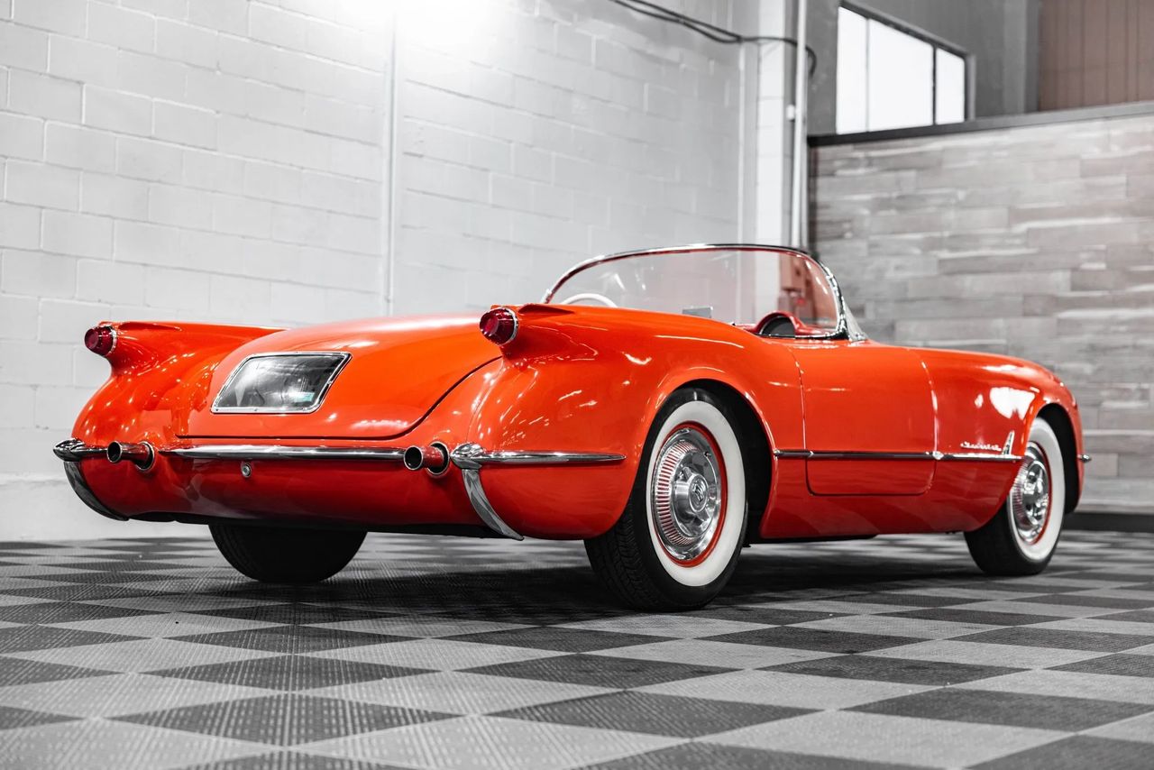 Shown here in Sportsman Red, this 1954 Corvette represents one of the rarest hues offered in the car’s sophomore year. Of the 3,640 Corvettes built in St. Louis, it’s estimated that only about 100 were finished in this striking shade—an eye-catching alternative to the overwhelmingly popular Polo White. Paired with a vivid red interior and beige canvas top, Sportsman Red cars radiated energy and optimism, capturing the bold spirit Chevrolet wanted America’s sports car to project. Today, survivors in this color are prized not just for their beauty, but for their scarcity, standing out as vivid reminders of Corvette’s formative years. (Image courtesy of bringatrailer.com)