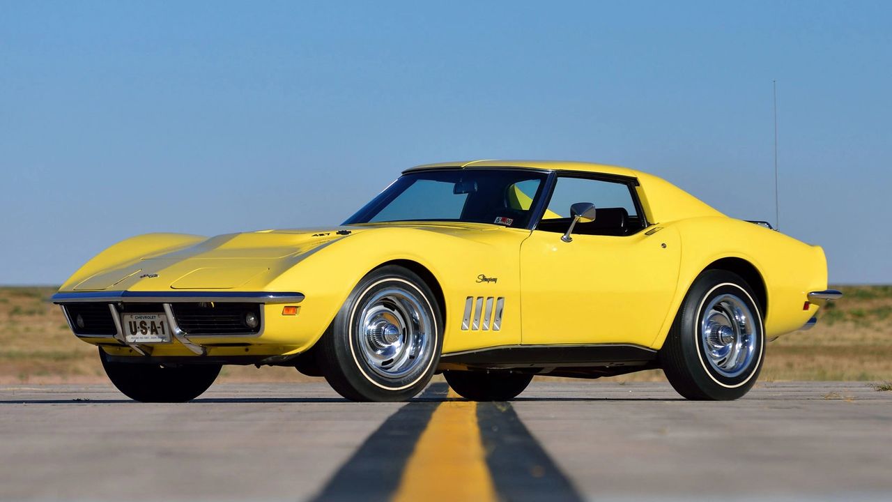 A 1969 Corvette coupe finished in Daytona Yellow. (Image courtesy of GM Media LLC)