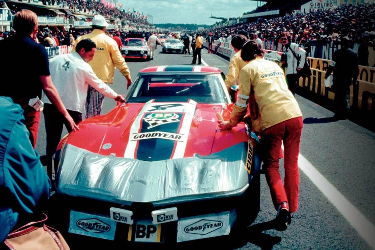 The No. 4 Corvette from Race Engineering & Development wasn’t the headline-grabber in 1972—that honor went to the No. 57 domestic squad—but this car carved out its own legend by taking the American fight straight to the world stage. Shipped overseas and thrown into the cauldron of the 24 Hours of Le Mans, the privateer entry arrived armed not with factory backing, but with Goodyear’s radical experiment: proving that radial-ply tires could survive—and win—in endurance racing. In the thick of Europe’s most grueling event, the No. 4 wasn’t just chasing a class result; it was helping shape the future of Corvette performance. Every lap, every vibration, every blistering mile was data—tangible progress in real time. It’s the perfect snapshot of 1972: Corvette racing not just for trophies, but for transformation. (Image courtesy of Corvette Magazine)