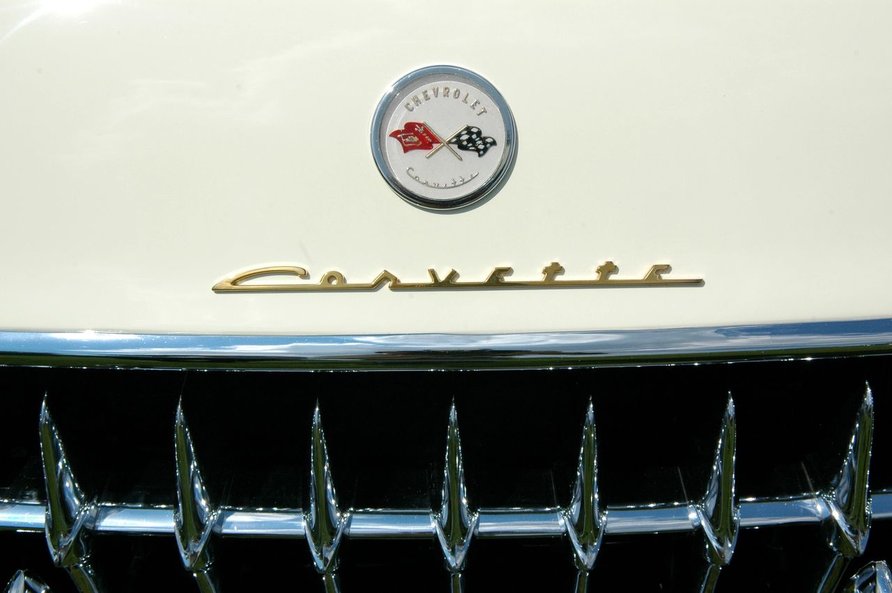 The grille "teeth" of the 1953 Corvette.