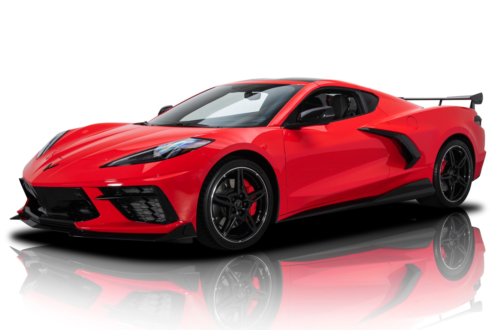 2020 Mid-Engine Corvette Stingray coupe in Torch Red.