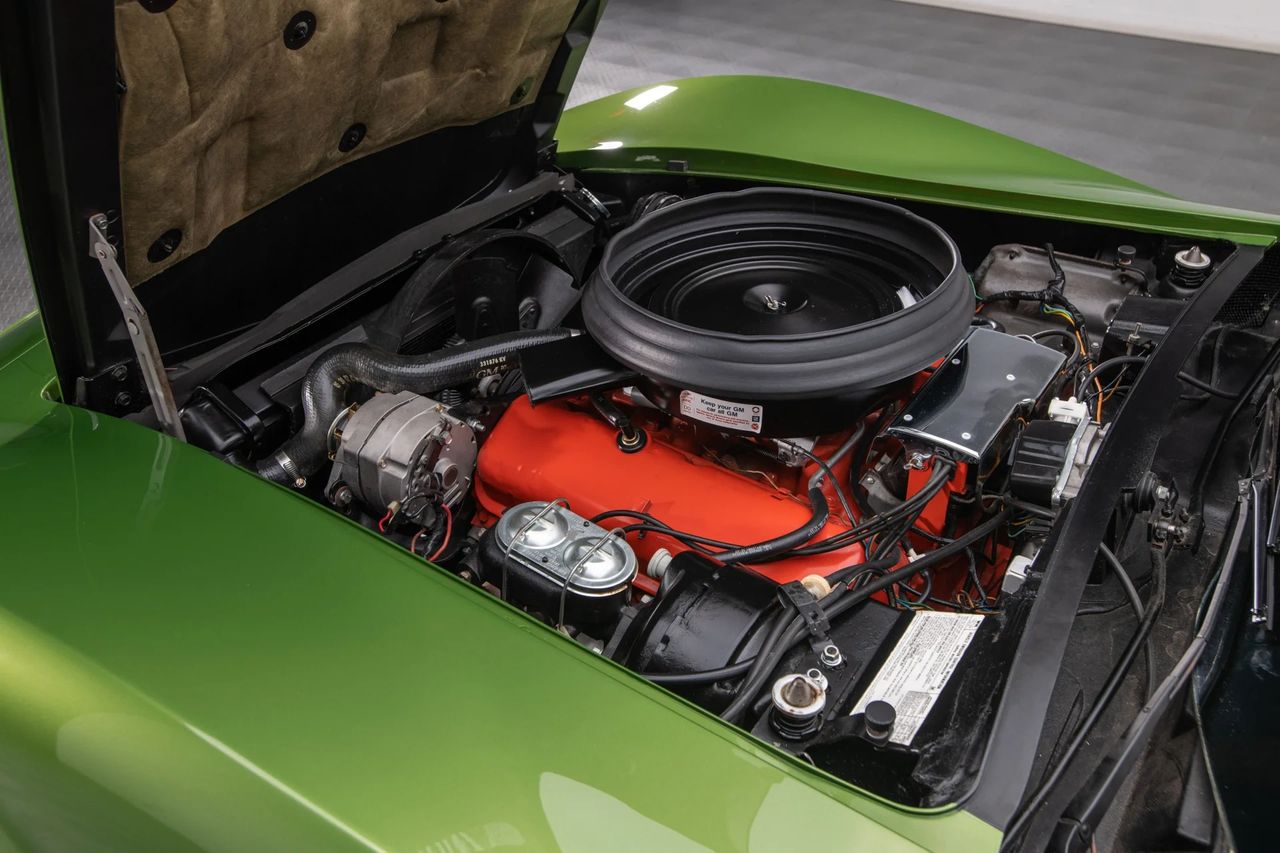 The 454 big-block in the 1973 Corvette, the LS4, stood as the lineup’s elder statesman in a year dominated by change. It carried forward its 270-hp rating from 1972, but felt different in the real world because the car around it was getting heavier, quieter, and more composed. The big 454 delivered effortless low-end torque, making the ’73 Corvette feel strong off the line without needing to scream its way to peak power. It paired especially well with the 3.70:1 axle and close-ratio 4-speed in test cars, pulling hard through the midrange where most drivers actually lived. By 1973, the 454 wasn’t the wild heavyweight champ anymore, but it was still the car’s big, steady proof that size and muscle could evolve without completely losing their bite.ChatGPT said:  The 454 big-block in the 1973 Corvette, the LS4, stood as the lineup’s elder statesman in a year dominated by change. It carried forward its 270-hp rating from 1972, but felt different in the real world because the car around it was getting heavier, quieter, and more composed. The big 454 delivered effortless low-end torque, making the ’73 Corvette feel strong off the line without needing to scream its way to peak power. It paired especially well with the 3.70:1 axle and close-ratio 4-speed in test cars, pulling hard through the midrange where most drivers actually lived. By 1973, the 454 wasn’t the wild heavyweight champ anymore, but it was still the car’s big, steady proof that size and muscle could evolve without completely losing their bite. (source: RK Motors)