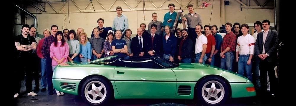 Paul Deutschman and the team at Deutschman Design with the AeroBody Corvette body assembly.