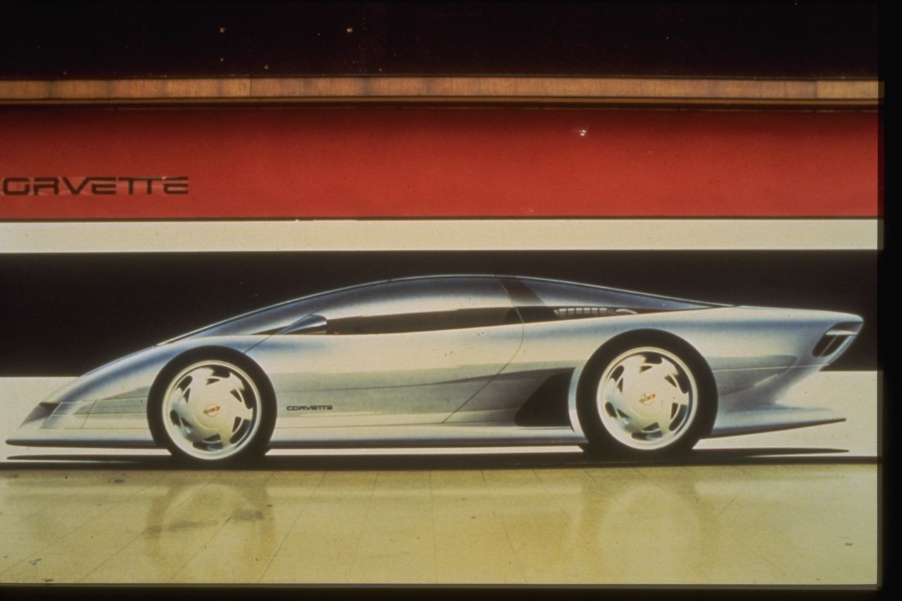 Early full-scale rendering of the Indy Concept in the GM Design Studios. (Image courtesy of GM Media LLC.)