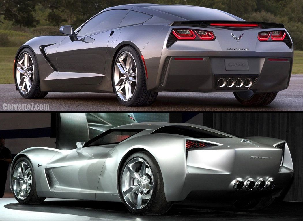 The 2009 Corvette Stingray Concept may not have been developed as a concept for the seventh-generation Corvette, but there is no denying that Tom Peters (and his team) were inspired by the car and, ultimately, incorporated much of its design "language" into the 2014 Corvette Stingray.  (Image courtesy of Corvette7.com)