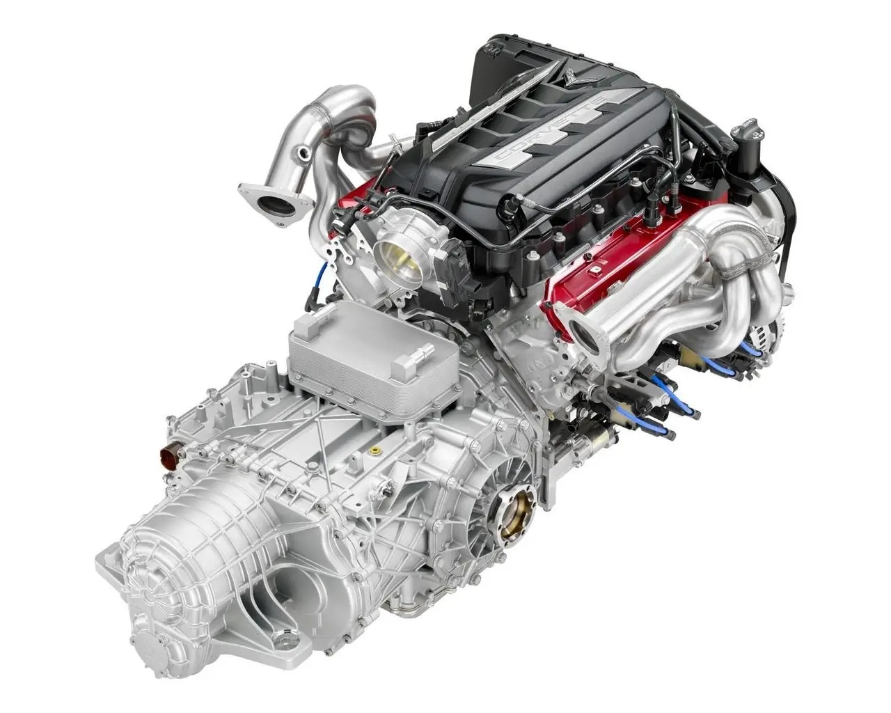 Chevrolet’s LT2 is a 6.2-liter, naturally aspirated small-block engineered for the mid-engine layout: a low-mount dry-sump keeps the mass down and oiling rock-solid under sustained g-loads, while a high-flow intake and freer-breathing exhaust let it pull hard to redline. Output in the 2021 Stingray is 490 hp and 465 lb-ft, or 495 hp and 470 lb-ft with the performance exhaust/Z51 spec. Broad, linear torque makes real speed everywhere in the rev range, and paired with the TR-9080 dual-clutch, the LT2’s instant response translates directly into those repeatable sub-3-second 0–60 runs and low-11s quarters. It’s old-school displacement meeting modern breathing and control—no turbos, just clean, relentless shove. (Image courtesy of GM Media LLC)