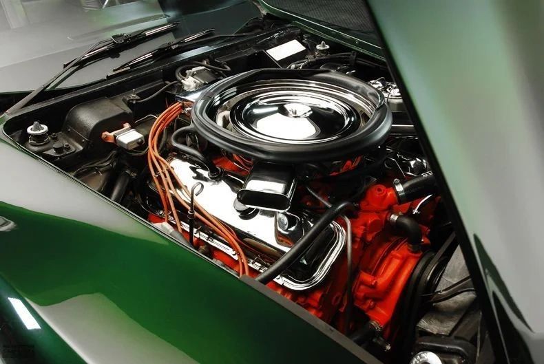 Pop the hood on a 1974 Corvette and you are looking at the end of an era. The LS4 454 big-block seen here was offered for the final time in ’74, closing the book on the torquey, brute-force V-8s that had defined Corvette performance since the mid-1960s. With emissions rules tightening and catalytic converters on the horizon, this was the last Corvette that could be ordered with a factory big-block—and the last to exhale through a true dual exhaust system. (Image courtesy of RK Motors)