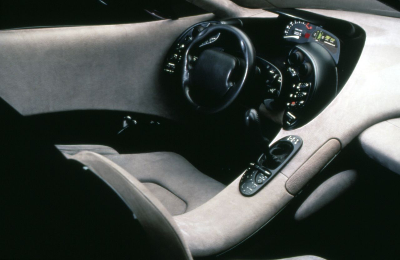 The interior of the Stingray III was as radical as its exterior, with a driver-focused cockpit that looked more like something out of a concept jet than a road car. The sweeping dash wrapped tightly around the driver, emphasizing Corvette’s mission to create a true “driver’s car.” Digital displays and clustered controls hinted at the electronic future GM envisioned, while the sculpted two-tone surfaces gave the cabin a futuristic, almost organic flow. Even the placement of switchgear on the steering wheel and console showed a push toward ergonomics and tech integration years ahead of its time. From this angle, the Stingray III’s cabin reveals itself as both a design experiment and a blueprint for the digital, driver-centric environments that would define Corvettes well into the 21st century. (Image courtesy of GM Media LLC,)