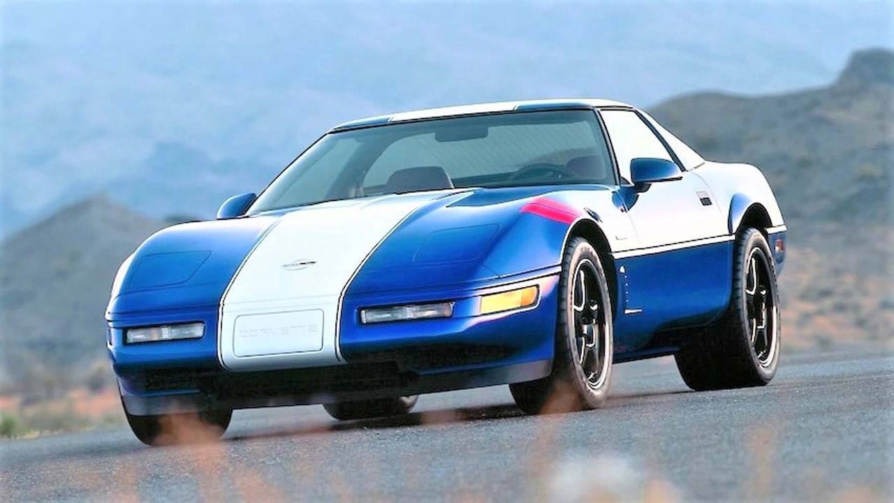 The 1996 Corvette is the C4’s mic-drop. It’s the year Chevy gave the platform its final polish—LT4 power (manual-only), the return of Z51 for real handling bite, and two bookend specials: the silver-and-badged Collector Edition and the Admiral Blue Grand Sport with the white stripe and red hash marks. By then the chassis was tight, the ergonomics sorted, and the driveline durable; the car felt fully baked rather than “last-year tired.” It also set the table for the C5—teasing the refinement and solidity that would follow—while preserving the analog engagement people love about the C4. If you want the essence of late-C4 Corvette, 1996 is the year that says “we finished strong.” (Image courtesy of GM Media LLC)