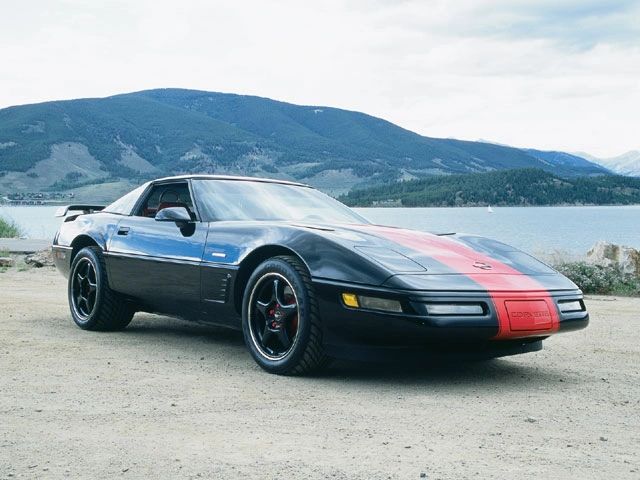 Denver’s Dave Bell built the sinister black 1996 Corvette “Black Widow,” a Grand Sport–style clone created from a flawless ’96 LT4/6-speed coupe. Painted with G/S stripes and flares, the car backs its look with real bite—Lingenfelter-massaged LT4 heads and intake, supporting hardware, and a fortified driveline. The result is a show-winning, track-used C4 that even earned praise from Corvette brass of the era. This feature was originally published by Motor Trend; click the image to read the full article and see all the photos. (Image courtesy of Motor Trend)