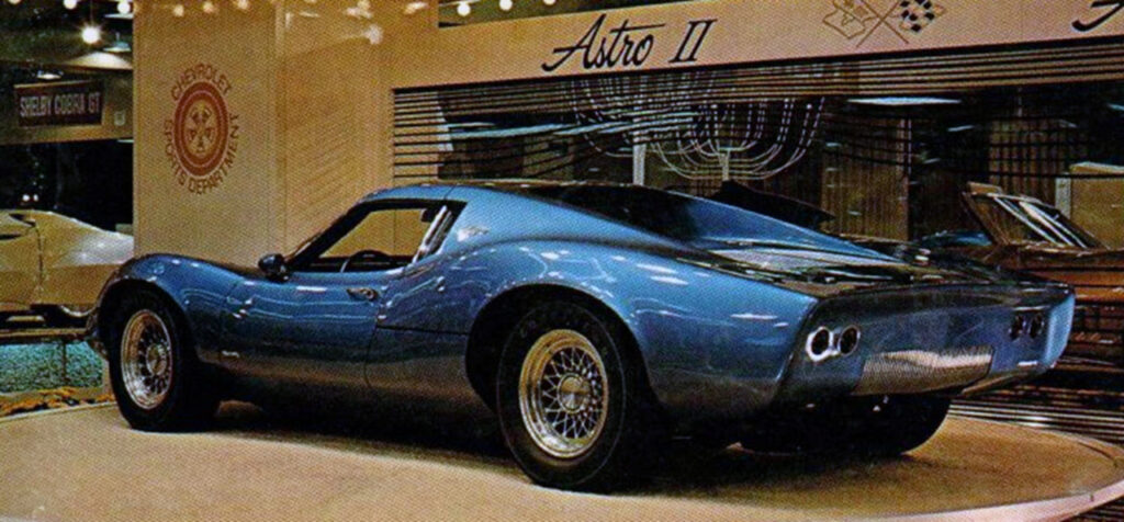 Unveiling the 1968 XP-880 Astro II Corvette Concept in New York City.