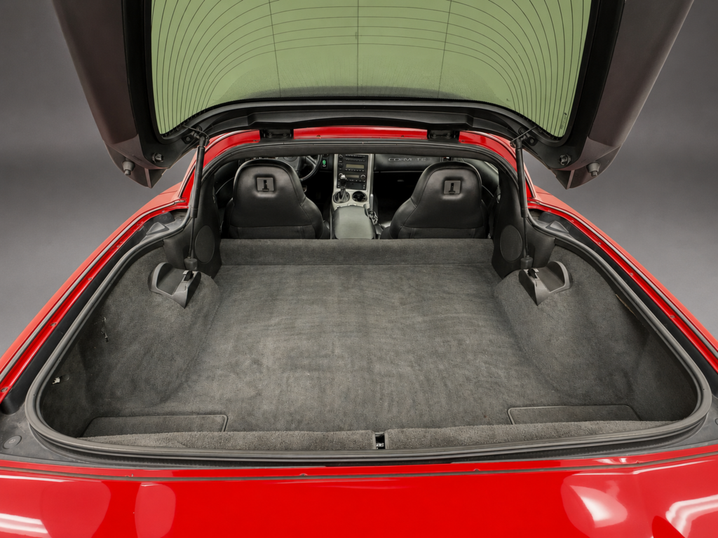 rear hatch and decklid from a red 2005 Corvette coupe.