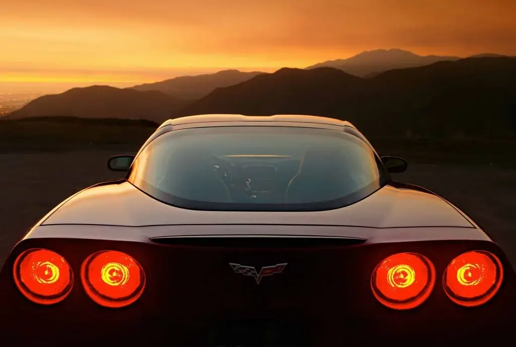 Taillamps of a 2005 Corvette Coupe