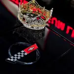 Miss America crown on the hood of a 1988 Corvette.