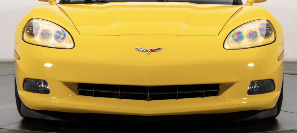front grille and air intake assemblies of a 2005 Corvette.
