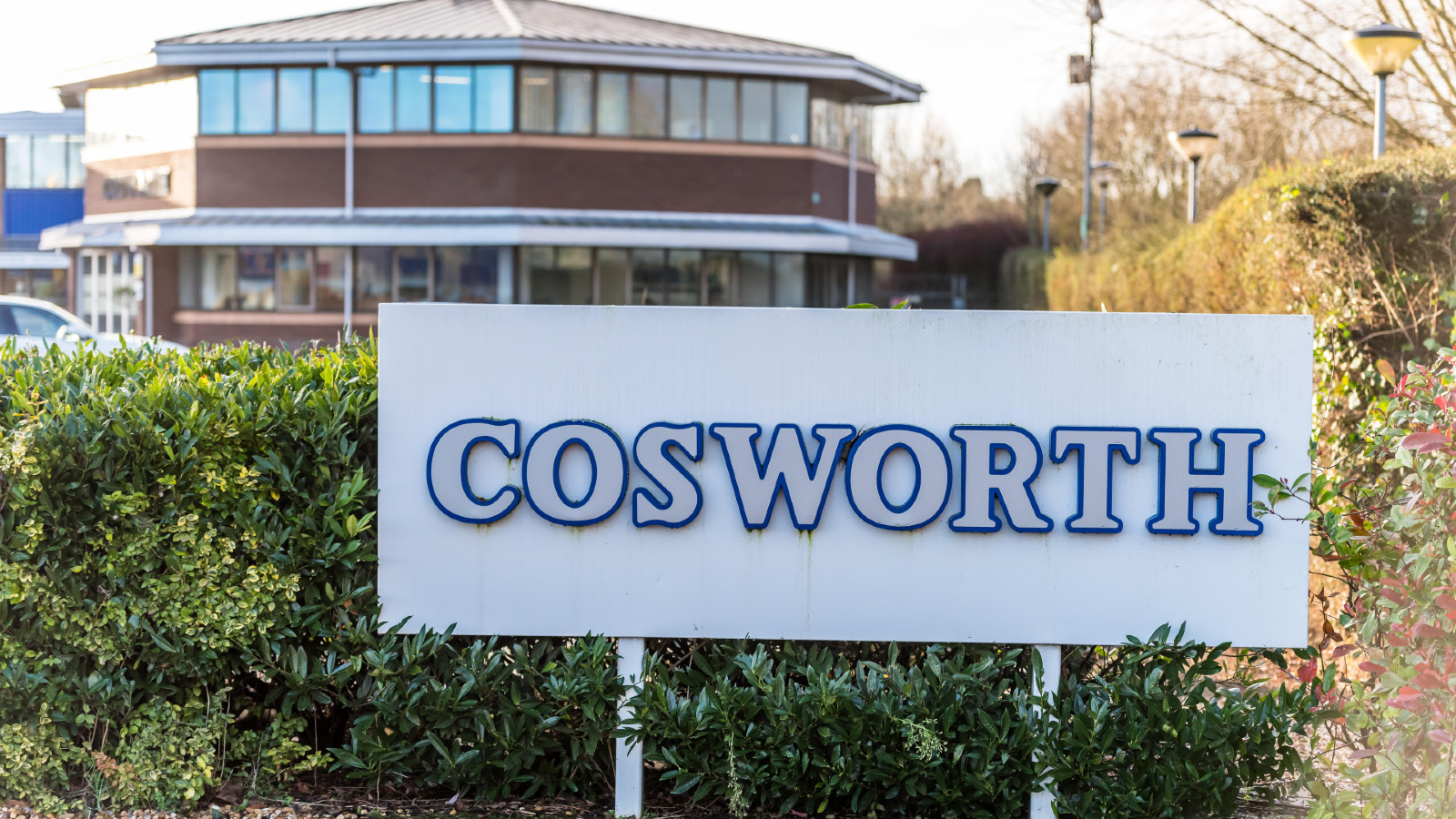 Cosworth headquarters in Northampton, England, home of the British motorsport-engineering company that partnered with Chevrolet in developing the Corvette Performance Data Recorder.
