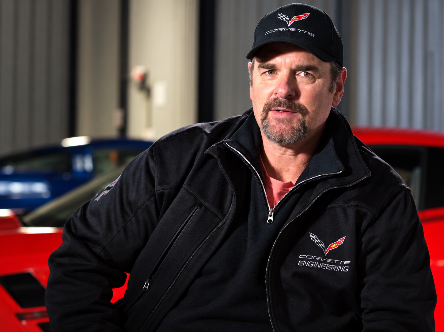 Portrait of Corvette development engineer and driver Jim Mero, whose testing and engineering feedback helped refine the performance, handling, and track capability of the 2006 Corvette Z06.